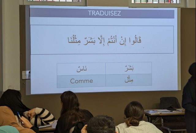 prix cours d'arabe
